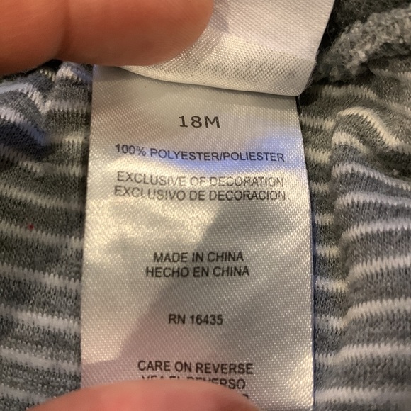 Nannette Kids Matching Hoodie and Sweatpants Set in Gray/Red Size 18M - Picture 8 of 9